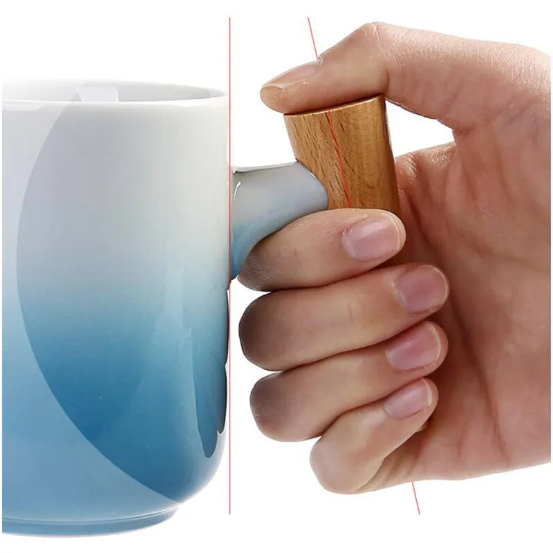 Three-pieces Ceramic Tea Mug Filter Tea Cup Office Mugs Water Cup with Lid Tea Separation Cup