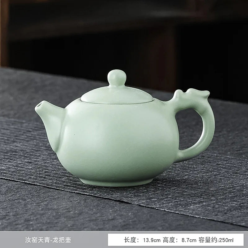 Traditional Ceramic Xishi Teapot Chinese Pottery Clay Pots Chinese Handmade Teaware Kung Fu Tea Pot Set Tea Ceremony