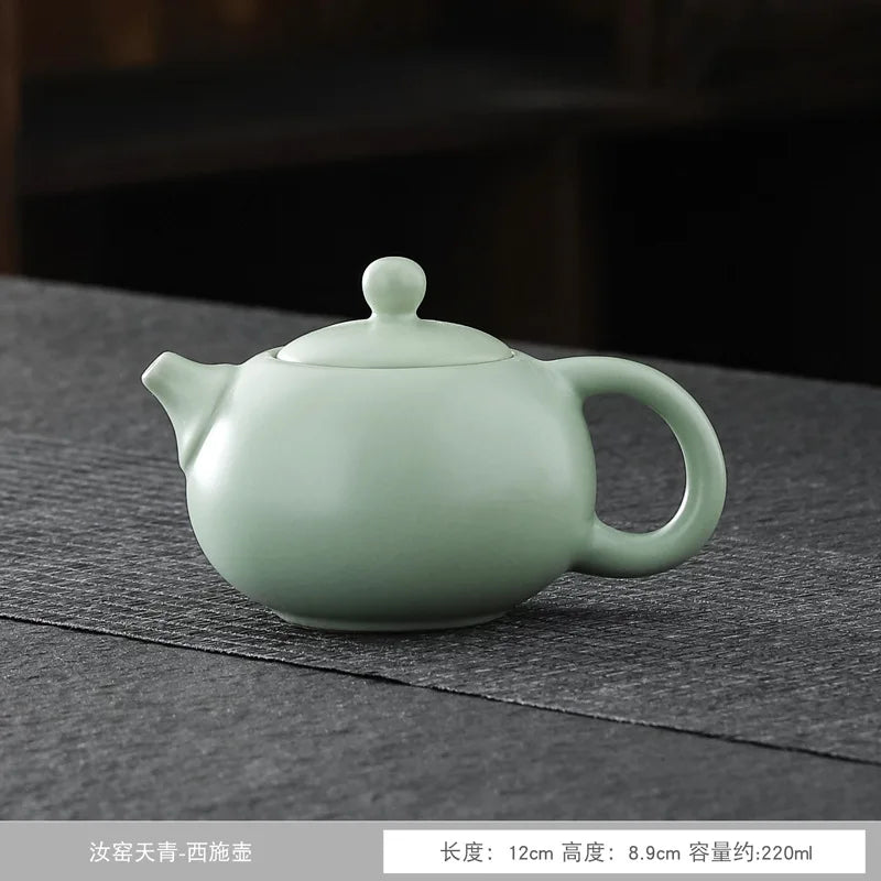 Traditional Ceramic Xishi Teapot Chinese Pottery Clay Pots Chinese Handmade Teaware Kung Fu Tea Pot Set Tea Ceremony
