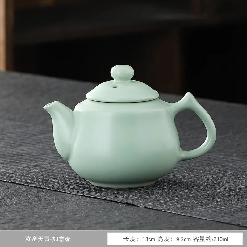 Traditional Ceramic Xishi Teapot Chinese Pottery Clay Pots Chinese Handmade Teaware Kung Fu Tea Pot Set Tea Ceremony