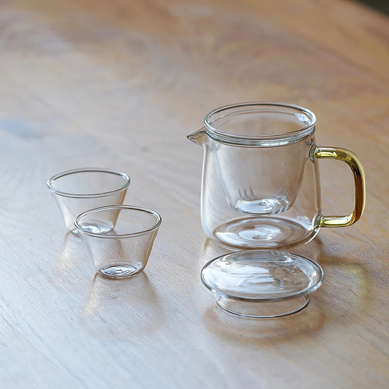 Travel Bag Chinese Kung Fu glass Tea set gaiwan teapot teacups fair mug tea sets white travel tea set drinkware Free shipping