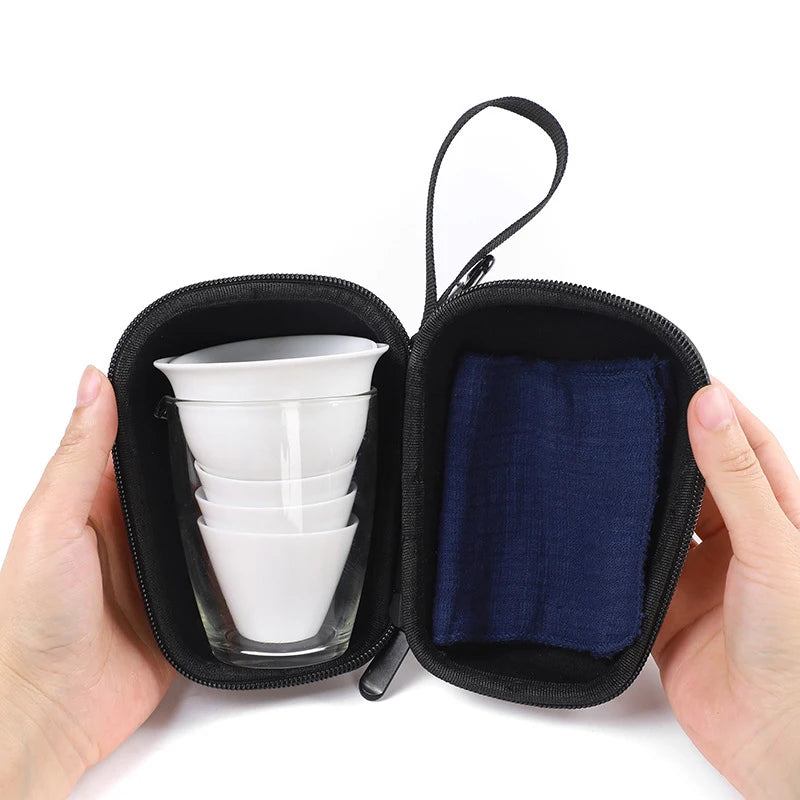 Travel tea sets  carrying case Quick Kettle Cup Kung Fu Teapot Teacup Cover Bowl cup tea cans Kung Fu tea set Free shipping