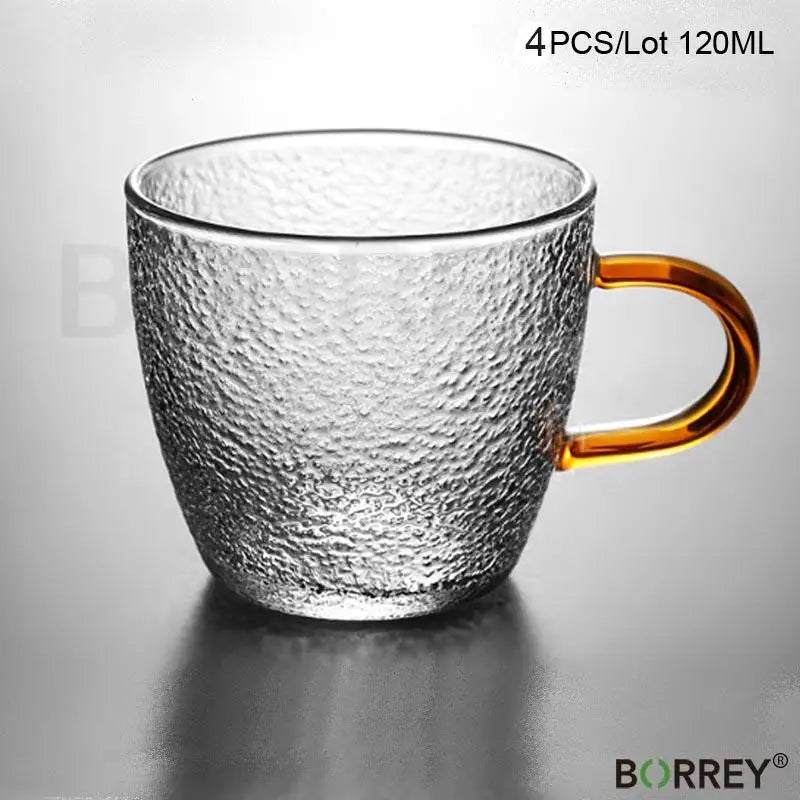 Vertical stripes Crystal Glass Teapot With Removable Filter Puer Kettle Flower Tea Set Teapot Infuser Tea Coffee Teaware