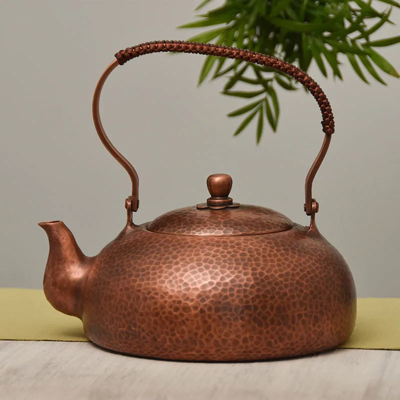 Vintage Large Chinese Copper Teapot, Kung Fu Tea Set, Handmade Teapot, Metal Tea Infusers, Gift, 1800ml