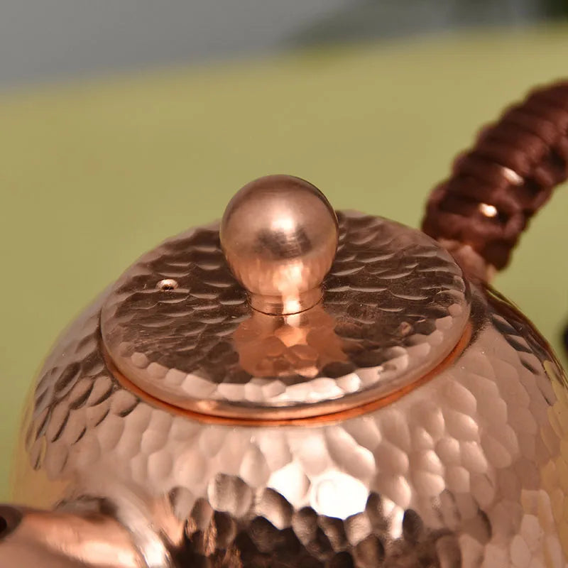 Vintage Tea Kettle Japanese Copper Teapot Small Whter Pot Oolong Puer Tea Services Chinese Yixing Teapot Kung Fu Teapots 200ML