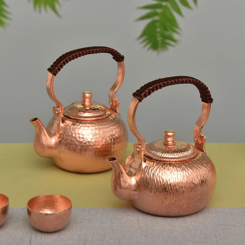 Vintage Tea Kettle Teapot Set Japanese Tea Kettle Handmade Water Kettles Copper Metal Water Jug Metal Teaware Tea Ceremony Gift