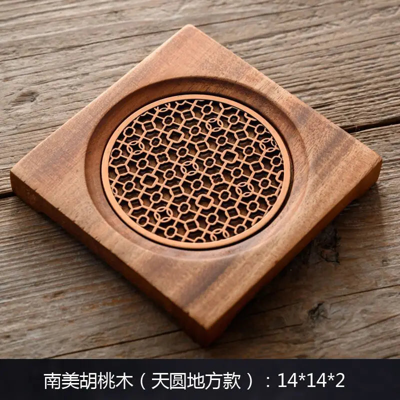 Walnut Teapot Mat Household Pot Holder Coaster Tea Mat Tea Ceremony Zero Matching Teapot Support Kung Fu Tea Set Accessories