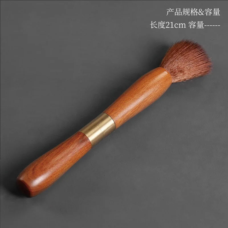 Wooden Handmade Tea Brush Teapot Pen Natural Wood Tea Accessories Cleaning Brush Dual Use Handle Tea Needle Tea Knife