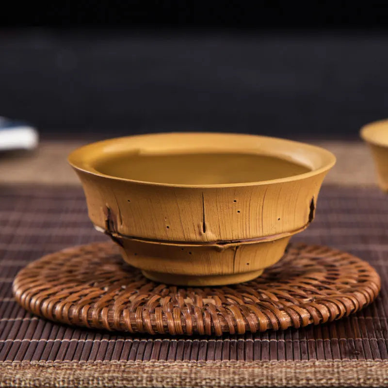 Xuan Diao Kiln Chen Dong Cast on Yixing Purple Sand Tea Tasting Cup Raw Ore Tea Cup Tea Bowl Scented Tea Cup Sand Cup Tea Ceremo