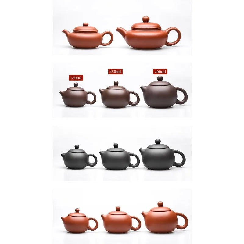 Yixing Black Clay Teapot Ball Hole Filter Kettle Archaize Tea Pot Drink Puer Tea Ceremony Supplies Teaware Drinkware Set400ML