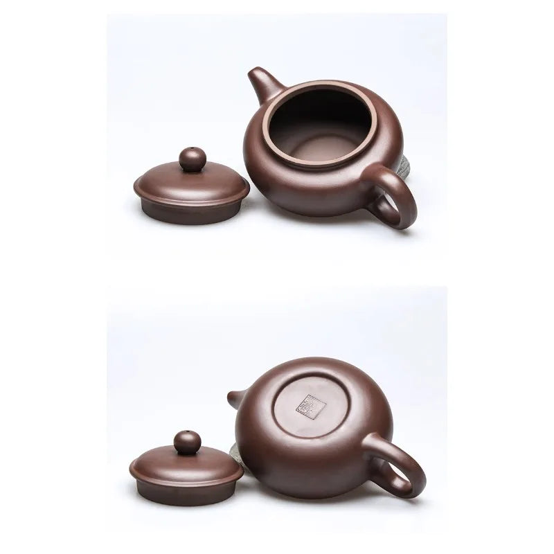 Yixing Black Clay Teapot Ball Hole Filter Kettle Archaize Tea Pot Drink Puer Tea Ceremony Supplies Teaware Drinkware Set400ML