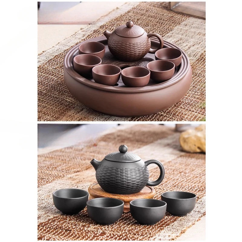 Yixing Black Clay Teapot Ball Hole Filter Kettle Archaize Tea Pot Drink Puer Tea Ceremony Supplies Teaware Drinkware Set 250ML