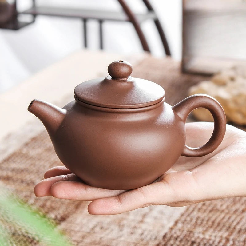 Yixing Black Clay Teapot Ball Hole Filter Kettle Archaize Tea Pot Drink Puer Tea Ceremony Supplies Teaware Drinkware Set 250ML