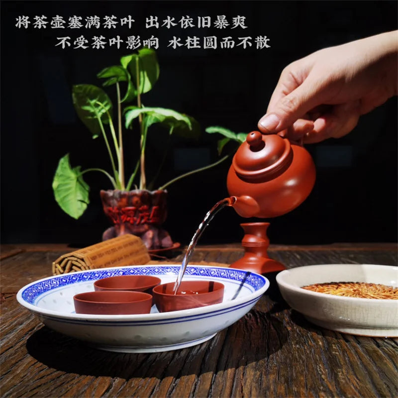 Yixing Classic Teapot Boutique Purple Clay Tea Pot Ore Beauty Kettle Kung Fu Master Handmade Teaware Tea Ceremony Set 160cc