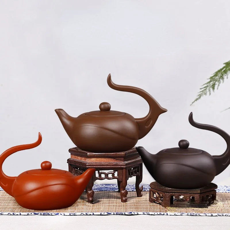 Yixing Genuine Special Teapot Famous Handmade Teapot Tea Set Zhu Mud Modern Art Small Fairy Pot 3 Styles 110ml Tea Pot