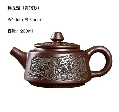 Yixing-Handmade Purple Sand Ceramic Teapot, Large Bubble Teapot, Single Teacup Set, Antique Teapot, Household Tea Set