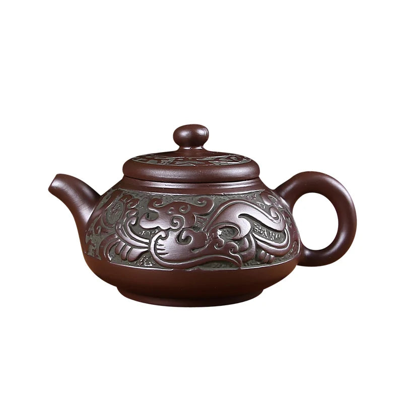 Yixing-Handmade Purple Sand Ceramic Teapot, Large Bubble Teapot, Single Teacup Set, Antique Teapot, Household Tea Set