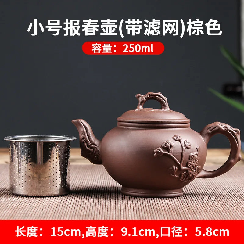 Yixing Purple Clay Teapot Large Capacity Teapot Single Pot with Built-in Stainless Steel Filter Teapot Household Kungfu Tea Set