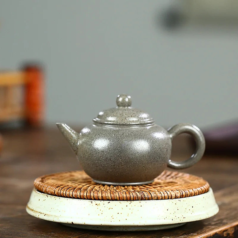 Yixing Purple Clay Teapot Pure Handmade Teapot Famous Firewood Kiln Change Raw Ore Old Segment Mud Qin Quan Teapot Tea Set