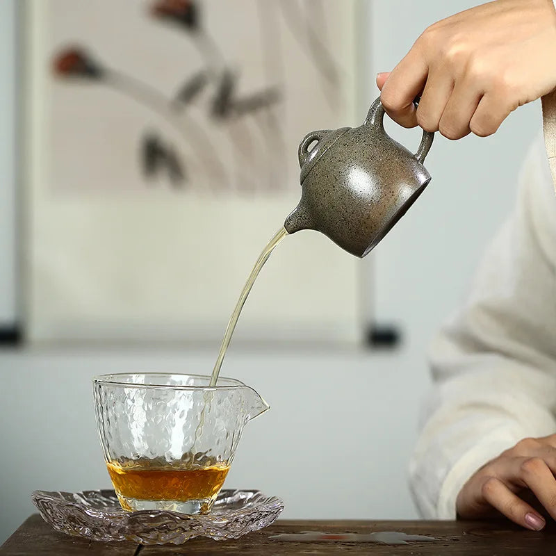 Yixing Purple Clay Teapot Pure Handmade Teapot Famous Firewood Kiln Change Raw Ore Old Segment Mud Qin Quan Teapot Tea Set