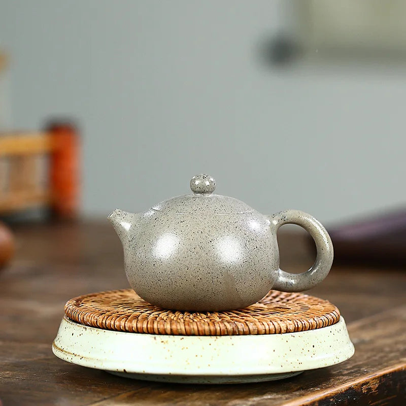 Yixing Purple Clay Teapot Pure Handmade Teapot Famous Firewood Kiln Change Raw Ore Old Segment Mud Qin Quan Teapot Tea Set