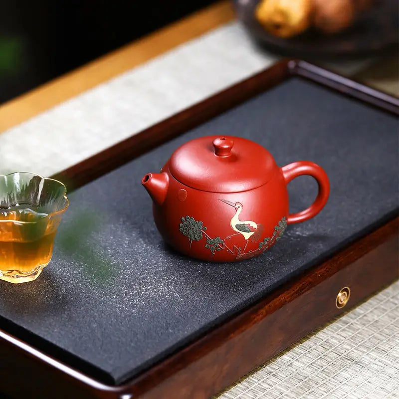 Yixing Purple Clay Teapot Xishi Tea Pot Raw Ore Dahongpao Crane High Quality Teaware Oolong Pu're Tea Set Filter Kettle