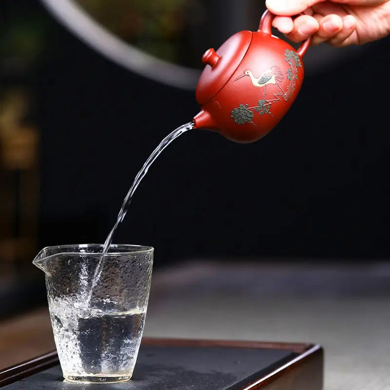 Yixing Purple Clay Teapot Xishi Tea Pot Raw Ore Dahongpao Crane High Quality Teaware Oolong Pu're Tea Set Filter Kettle
