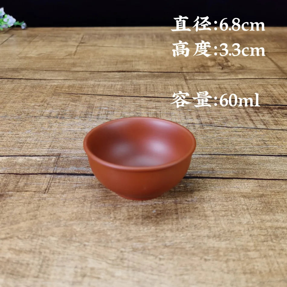 Yixing Raw Ore Purple Clay Teacup Meditation Cup Boutique Handmade Tea Bowl Master Tea Cup Chinese Zisha Tea Set 60ml