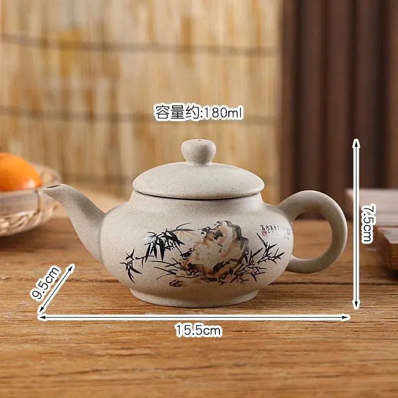 Yixing Xishi Tea Kettle Ceramic Teaware 180ml Tea Pots Home Decor Teapots Set Tea Accessories Chinese Kung Fu Teapot