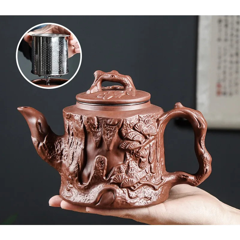 Yixing Zisha Tea Pot Large Capacity Zisha Tea Pot Large Stainless Steel Filter Tea Pot Kung Fu Tea Set Tea Cup Set