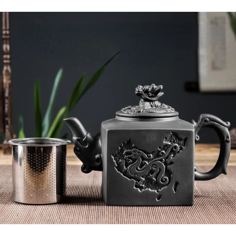 Yixing Zisha Tea Pot Large Capacity Zisha Tea Pot Large Stainless Steel Filter Tea Pot Kung Fu Tea Set Tea Cup Set
