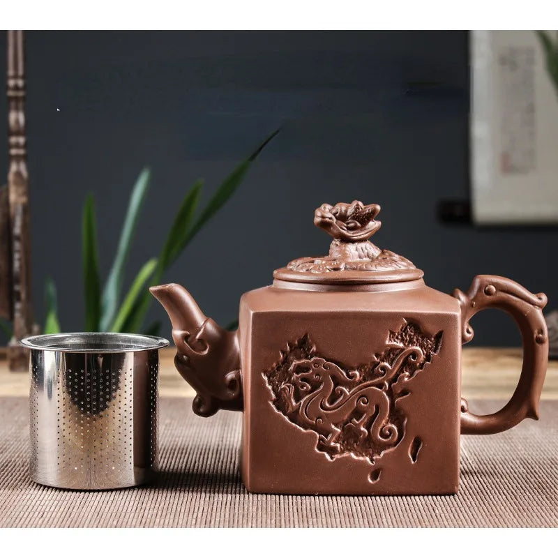 Yixing Zisha Tea Pot Large Capacity Zisha Tea Pot Large Stainless Steel Filter Tea Pot Kung Fu Tea Set Tea Cup Set