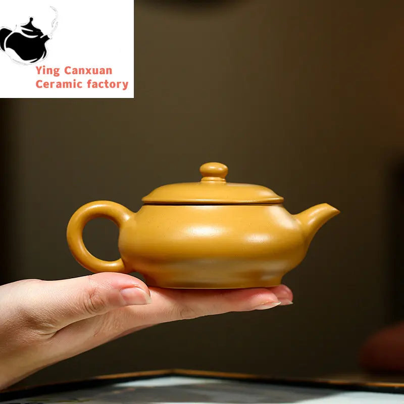 Yixing purple clay teapot  gold Zhuni Ming furnace pot Kung Fu tea set teapot capacity 160ml