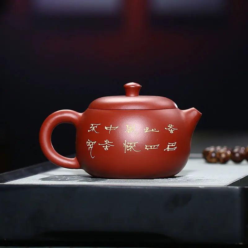 Yixing tea pot purple clay Raw ore Dahongpao Handmade clay painted crane teapot Wendan kettle Kung Fu Tea Teapot 175ml