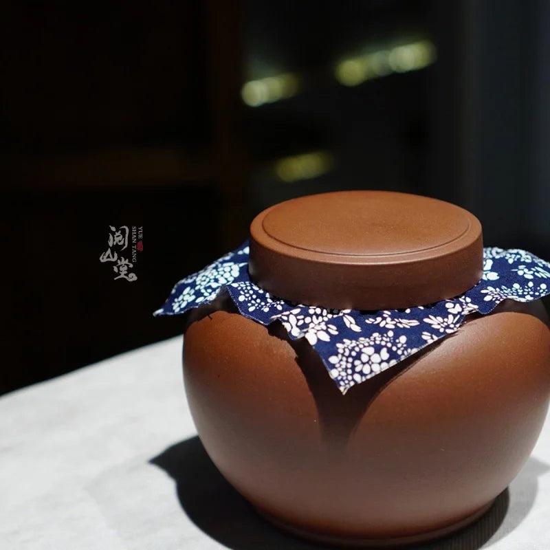 Yueshan Hall | With Tolerance Fine Zisha Tea Pot Tea storage pot Tea warehouse High-End Boccaro Teapot Hand-Crafted