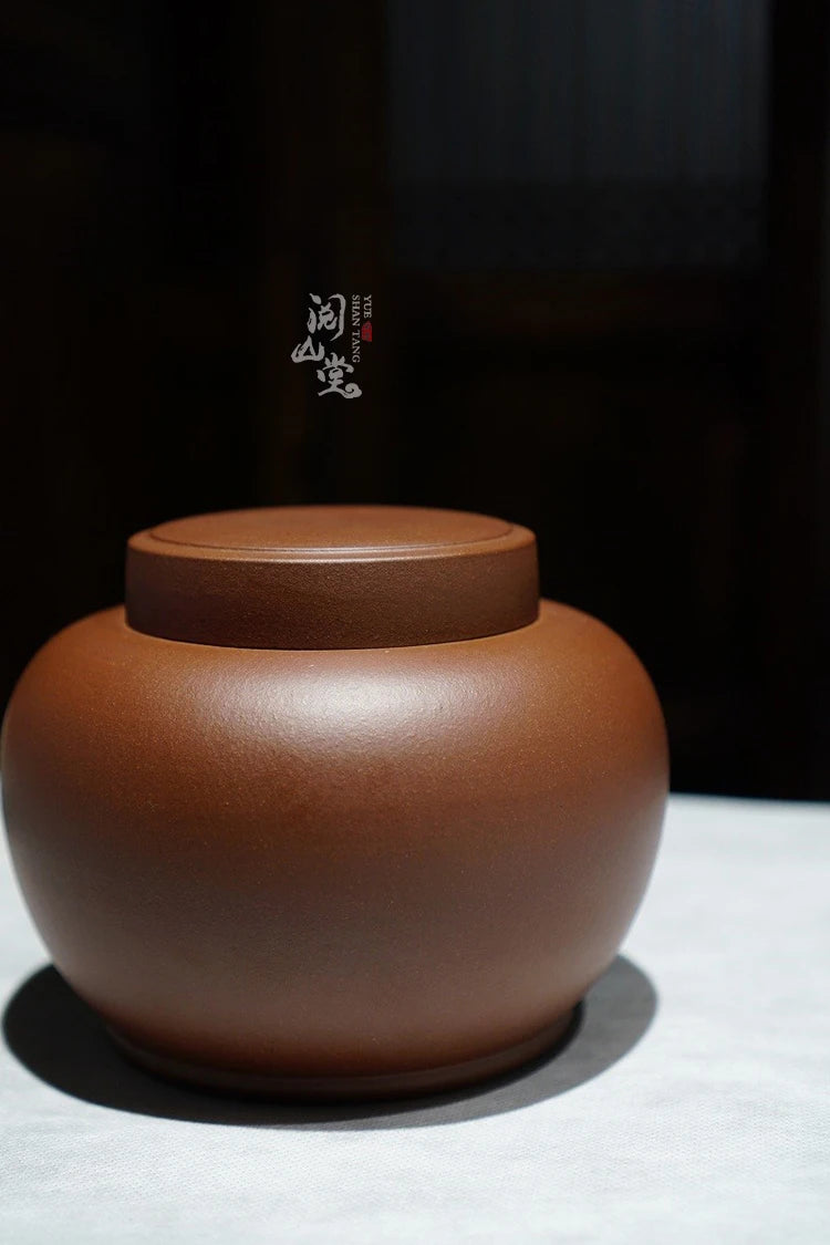 Yueshan Hall | With Tolerance Fine Zisha Tea Pot Tea storage pot Tea warehouse High-End Boccaro Teapot Hand-Crafted
