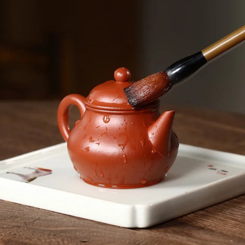 Zanghutianxia Yixing Zisha Teapot Handmade Teapot Raw Ore Pear Peel Dahongpao Tea Zisha Tea Set Handmade Guava Teapot Guava Leve