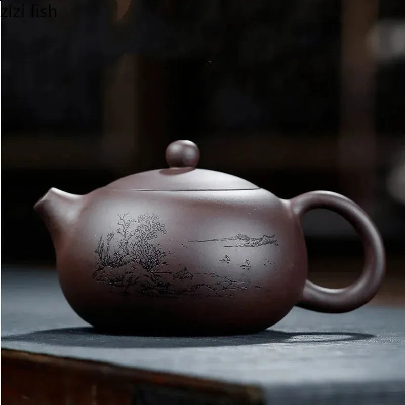 Yixing Purple Clay Teapot 420ml Teapot Tea Kettle Tea Maker Coffee Table Tea Making Tool Teaware Handmade Teapots Tea Pot Gift 240726