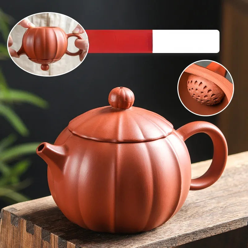 Handmade Purple Clay Tea Pot, Raw Ore, Zhu Mud, Beauty Tea Infuser, Handmade Filter Teapot, Traditional Zisha Tea Set