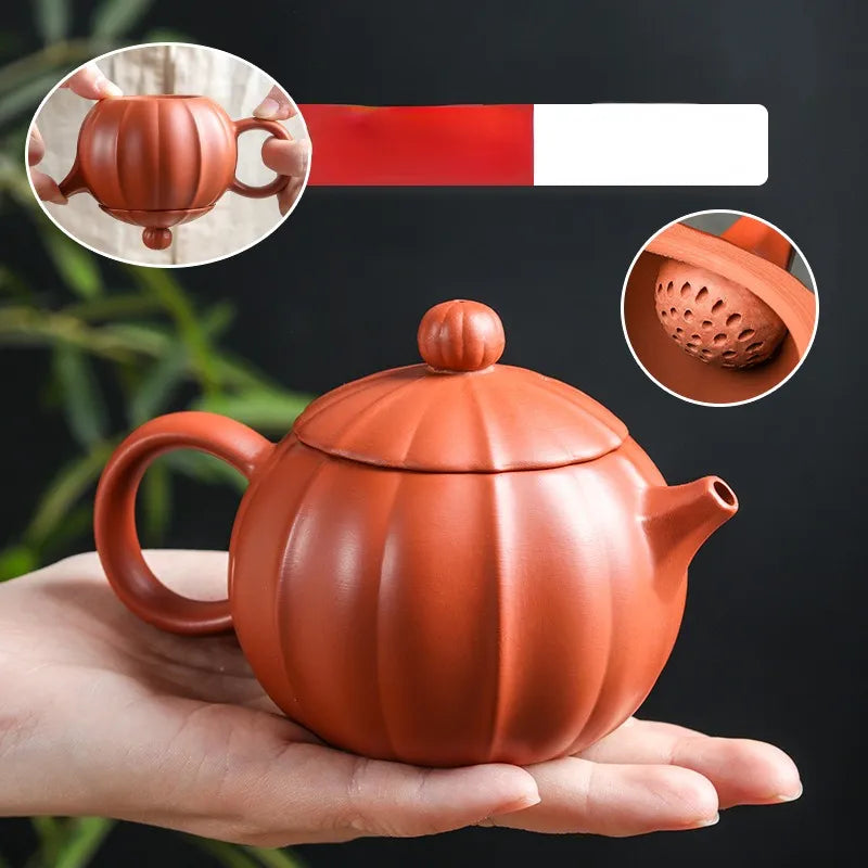 Handmade Purple Clay Tea Pot, Raw Ore, Zhu Mud, Beauty Tea Infuser, Handmade Filter Teapot, Traditional Zisha Tea Set