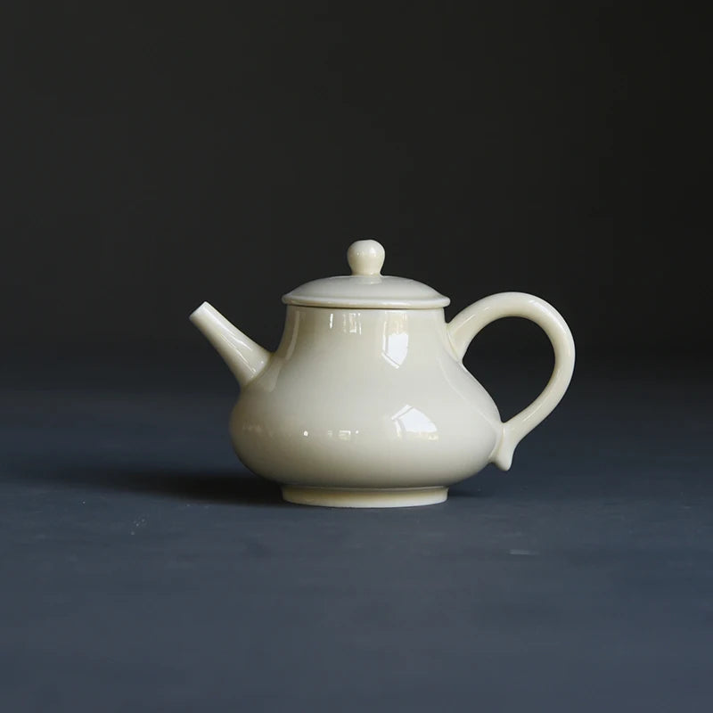 beginning of the foam ceramic teapot single filtering teapot yellow glaze glaze small household teapot kung fu tea pot