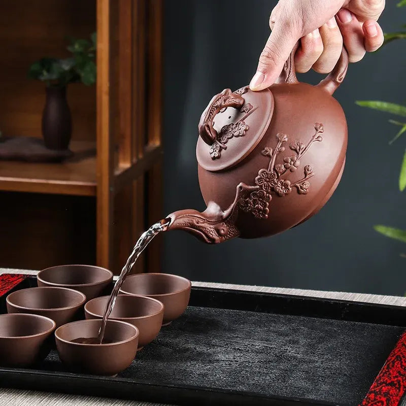 Large Capacity Yixing Purple Clay Teapots Handmade Teacup Authentic Tea Ceremony Kettle Zisha Teaware Accessories Drinkware