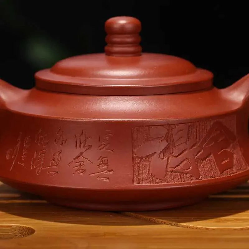 Teapots Yixing Purple Clay Tea Pot Stone Spoon Kung Fu Tea Beverage Dark Tea Set Tea Set Dahongpao y240703