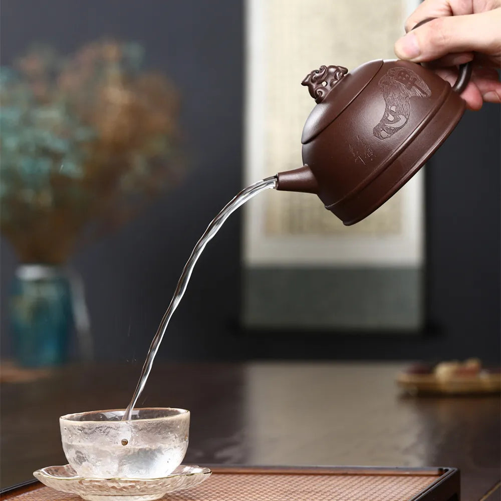 280cc Yixing Purple Clay Teapot Chinese Famous Artists Handmade Xishi Tea Pot Beauty Kettle Zisha Tea Set Teaware