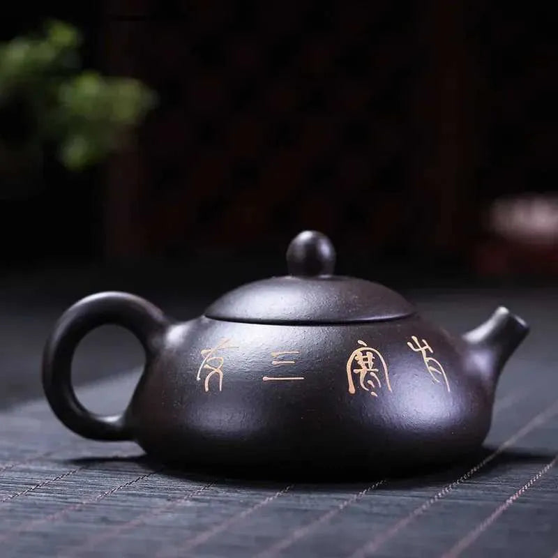 Teapots Yixing Tea Pot Purple Clay Spoon Chinese Famous Handmade Tea Pot Set Tea Set Customized Tea Set Gift 160ml y240703