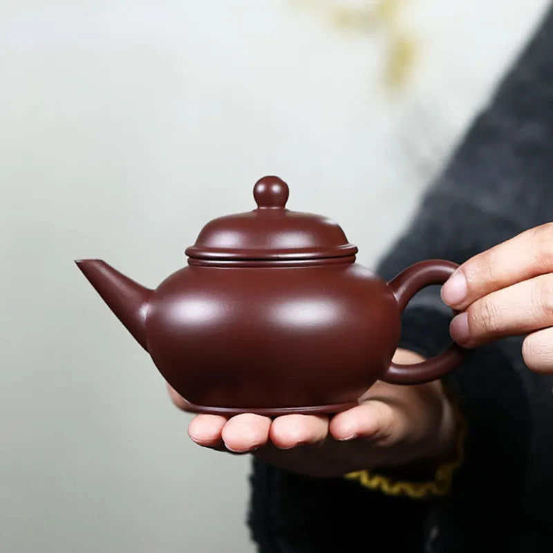 190ml Chinese Yixing Purple Clay Teapot Handmade Zhu Mud Beauty Tea Pot Zisha Filter Tea Maker Customized Teaware Gifts