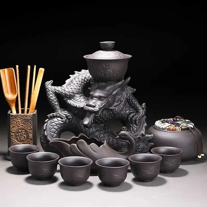 Coffee Tea Sets Tea set accessories teapot tea lid purple sand tray bowl y240701