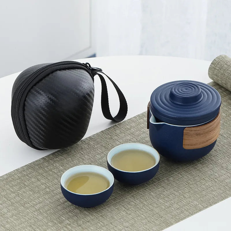 Purple Clay Kung Fu Tea Set, Teaware, Tea Pot and Cup Set, Portable Tea Set, Travel Teapot, Outdoor Teacup