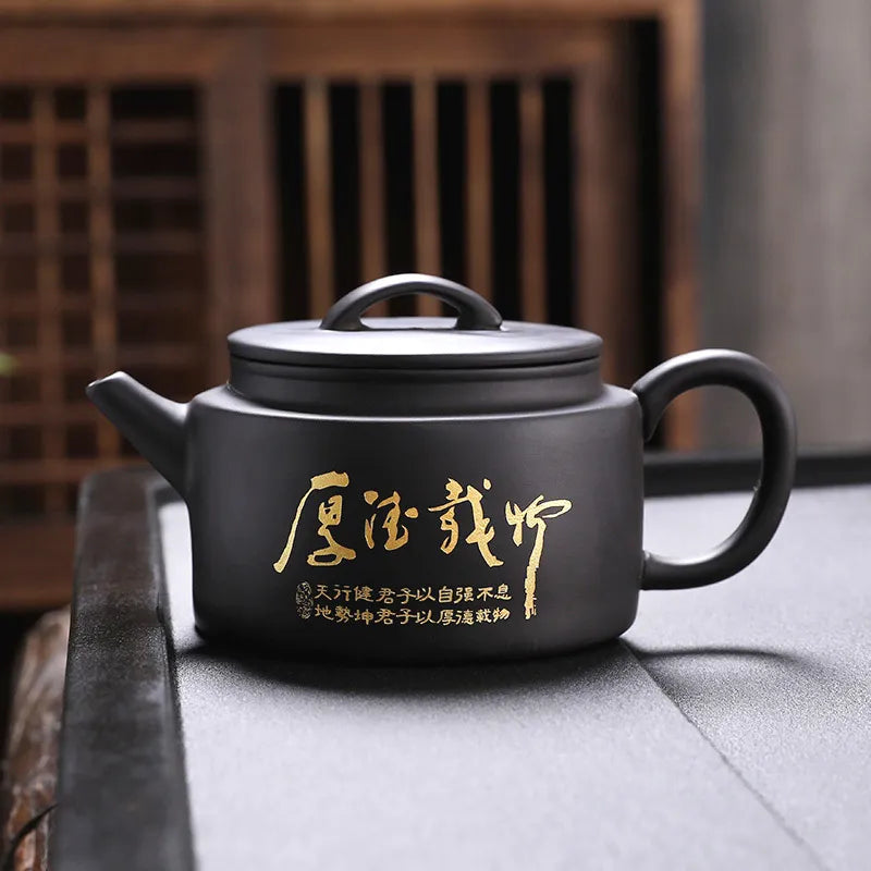 200cc Authentic Yixing Purple Clay Teapot Raw Ore Zhu Mud Filter Tea Infuser Handmade Beauty Tea Pot Chinese Zisha Teaware