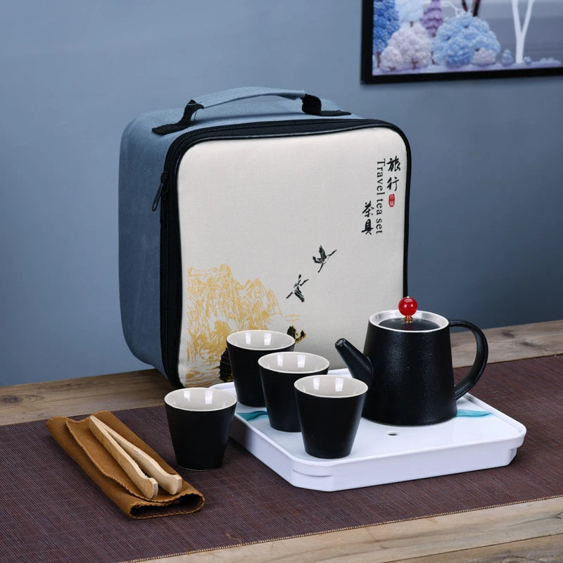 hot sell ceramic exquisite suit teapot tea cups a tea sets chinese kung fu travel tea set drinkware